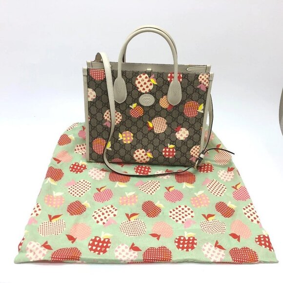 GUCCI 659983 GG Repom 2WAY bag Hand Bag GG Supreme Canvas Beige/GoldHardware - Picture 16 of 16